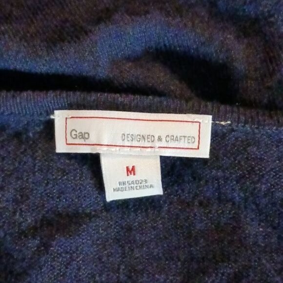 GAP Long Sleeve Top Womens Size M Navy Blue Striped Lightweight Casual Shirt - Picture 6 of 7